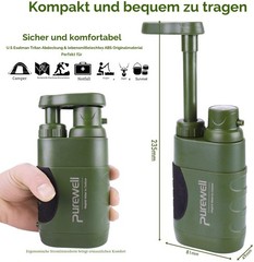 Water Filter Outdoor Survival Portable with Pump for Camping Hiking Trekking …