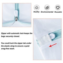 Tenn Well Extra Large Mesh Laundry Bags, 2 Pack 43 x 35 XL (43″x35″), White