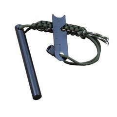 HUGE 5 x 1/2″ FERRO ROD Fire Starter Survival Striker Flint + Emergency Paracord