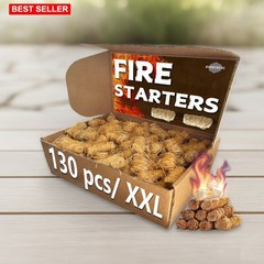 Fire Starter 130 Pcs Wood Pellet Natural Quick Ignition Long Burn