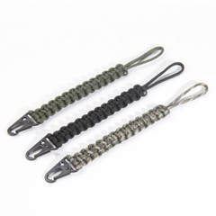 Tactical Lanyard Keychain Paracord Survival Kit Rock Climbing Carabiner Alloy