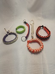 Paracord / Survival Key Chain Lot of 6 Hand Assembled Fast Shipping Multicolored