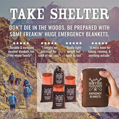– Freakin’ Huge Emergency Blankets [4-Pack] Extra Large Thermal Mylar Space Blan