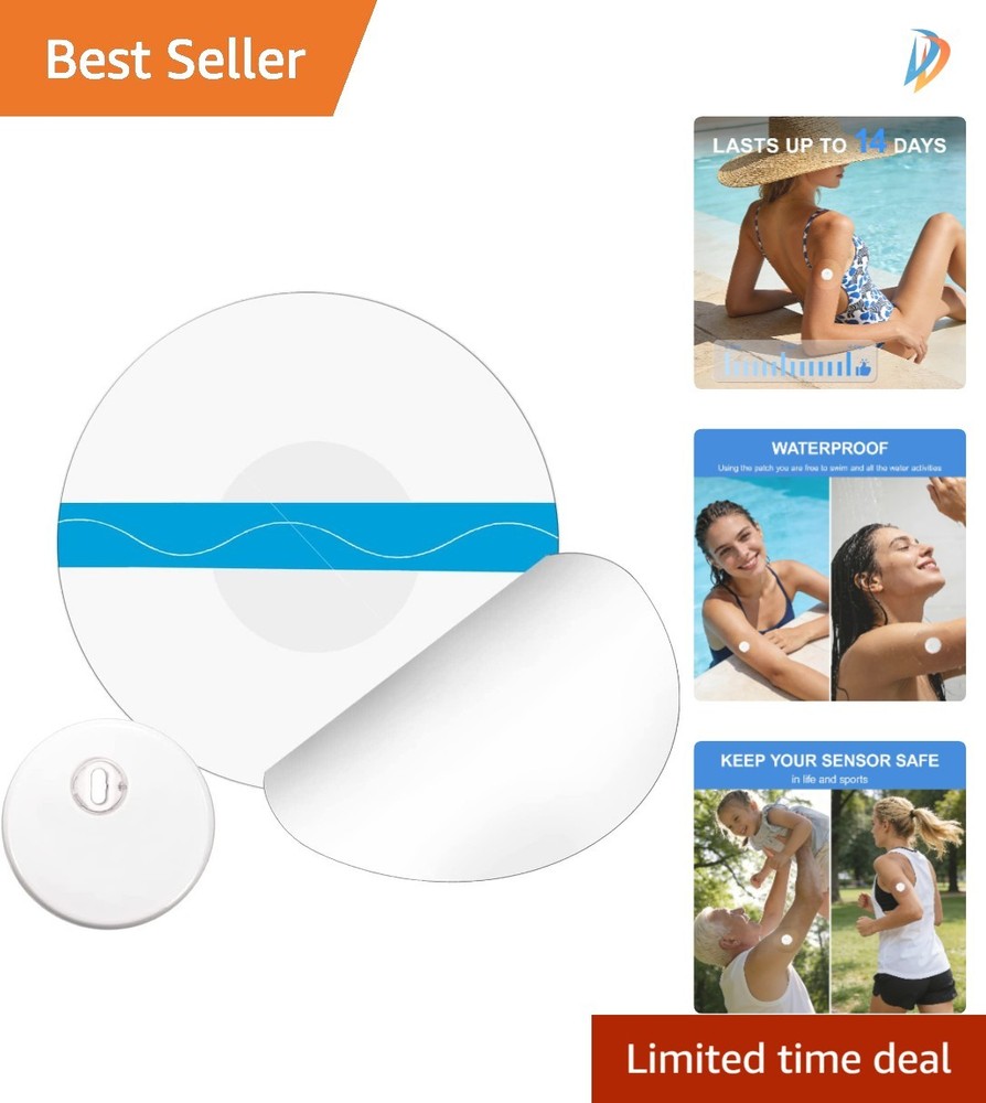 Pack of 20 Easy Apply Freestyle Libre 3 Covers – Waterproof with Secure Adhesion