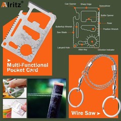 12-in-1 Emergency Survival Kit for Camping, Hiking, Outdoor Adventures – Compass