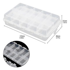 OriGlam Premium 20 16.5 x 10 x 4 cm (6.5 x 3.94 x 1.57 inches), Transparent