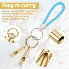 50 PCS Loud Brass Safety Whistles – Emergency Survival Whistles for Camping, Hik