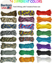 24 Colors Paracord Cord Multifunction Paracord Ropes 550Lb Survival Paracord Ran