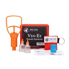 Archer MedTech Brand Ven-Ex venom extractor kit with Bonus keychain CPR shield.