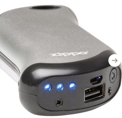 Zippo HeatBank 9s Rechargeable Hand Warmer & Power Bank, 5200 mAh, 9 hrs, SILVER