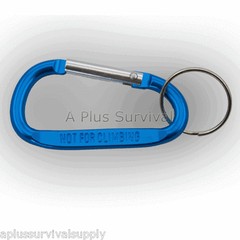 2 Pack Small Carabiner Keychain Backpack Belt Camping Survival Kit – Light Blue