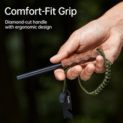 Ferro Rod Fire Starter, Survival Flint and Steel Fire Starter Kit for Hiking, Bu