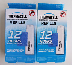 2 PACK Thermacell Mosquito Repellent Refill Scent Free 24 Hour Protection