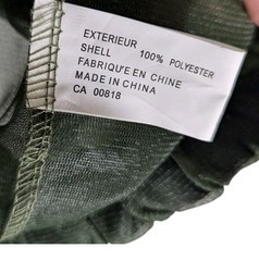 Mosquito Bug Protective Full Zip Jacket Bushline Size Large Green