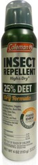 Coleman 25% Deet High & Dry 4 oz Aerosol TWIN PACK 75142