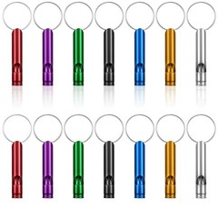TIESOME 35 Pcs Whistle Keychain, Aluminum Extra Loud Emergency Safety Whistles