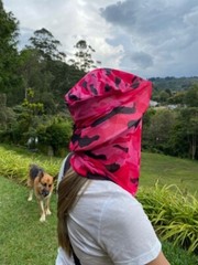Mosquito Camo Bug Bee Insect Protection Net Head Girls Mesh UV Protection Pink