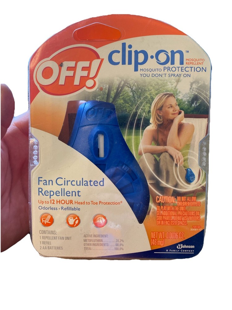 Off! Clip On Mosquito Repellent Fan Unit W/ Refill Discontinued 2009 NOS(READ)