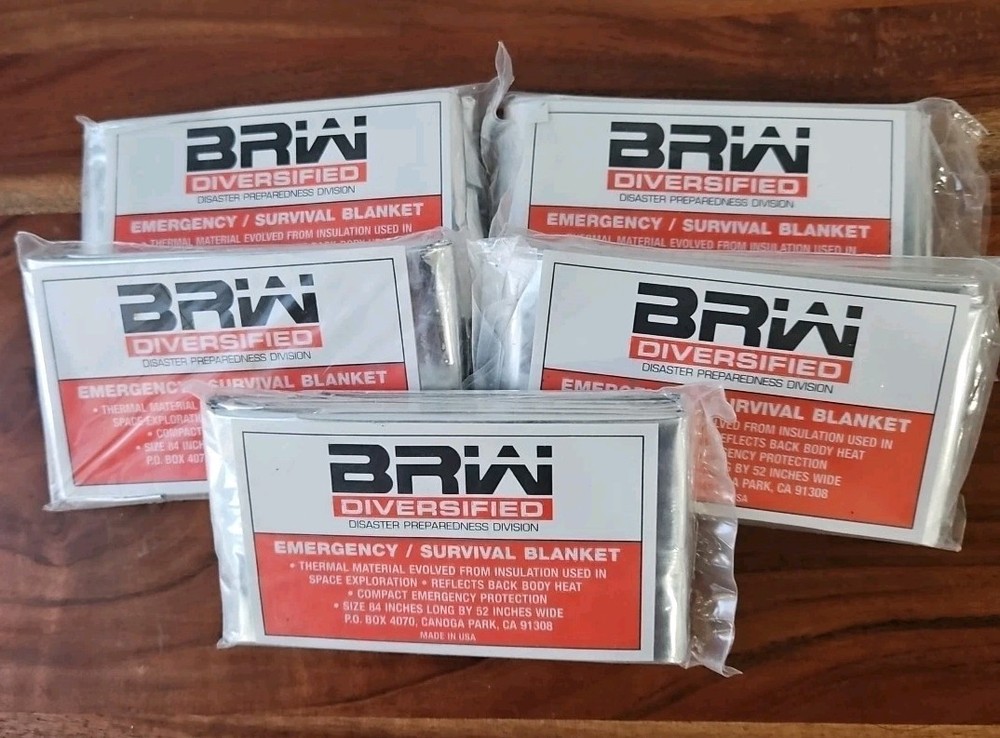 Lot Of 5 Emergency Survival Blankets 84″x52″