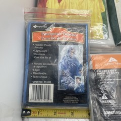 Lot of 4 Rain Poncho 1 Size Fits Most Outdoors Camping Hiking Survival Ozark
