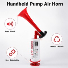 Handheld Air Horn Manual Pump Safety Horn Boat Camping Sports Emergency No Gas