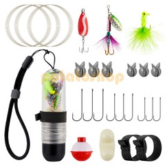 25pcs Pocket Reel Emergency Bug Out Bag Kit Survival Fishing Lead Weight Outdoor