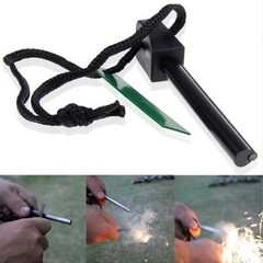 Lot Fire Starter Flint Steel Striker Survival Tool Kit Ferro Rod Outdoor Camping