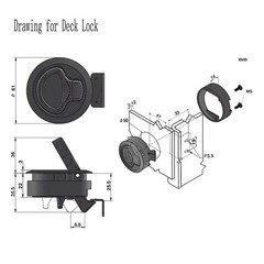 1Pc Round Flush Pull Slam Latch Cabin Flush Door Locker Mount Lift Pull Handle