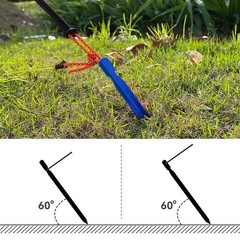 Keovoker 12 Pack Tent Stakes, 7-inch Ultralight Aluminum Ground Pegs Blue