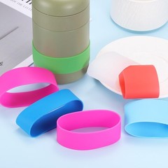 MECCANIXITY 5Pcs Silicone Rubber Bands Non-Slip 3.39 Inch Flat Elastic Black