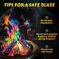 “HGD 6 Pack Magic Fire Color Packets for Campfire Fireplace Rainbow Flames”