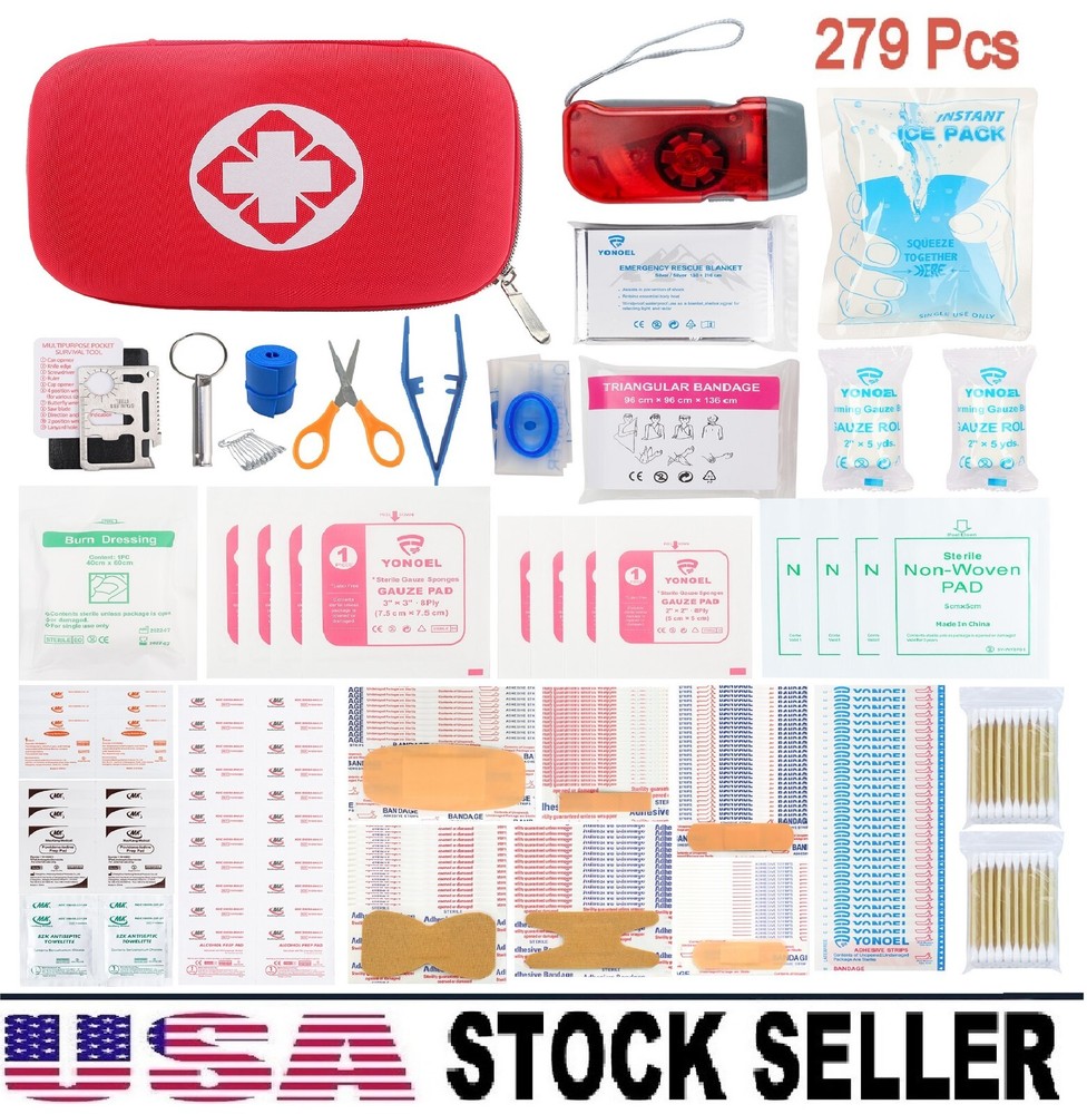 279 Pcs First Aid Kits Emergencia táctica Trauma Militar Supervivencia Viajes