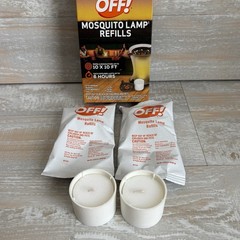 OFF! Mosquito Refillable Lamp with Repellent Diffuser Candle Plus Extra Refills