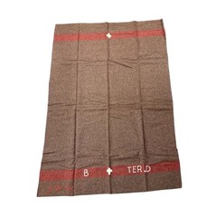 Swiss Brown Red Blanket – 100% Wool – 79″ x 55″
