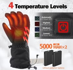 Ddinttao Heated Gloves For Men Womenrechargeable Heated Gloves 7.4V/2 5000Mah