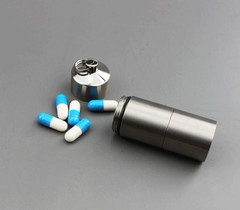 Titanium 3 Groups Storage Case Capsule Seal Container Keychain Outdoor EDC Tool