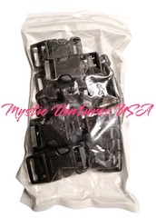 12 Pack Paracord Bracelet Buckle .75″ X 1.75″ Plastic Release Snap Survival