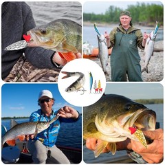 193PCS Fishing Lures Kit with Tackle Box, Freshwater 8″ L x 3″ W x H