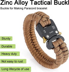 1/2″ Paracord Bracelet Buckle Clip, 2 PCS Metal Paracord Clasps Accessories for