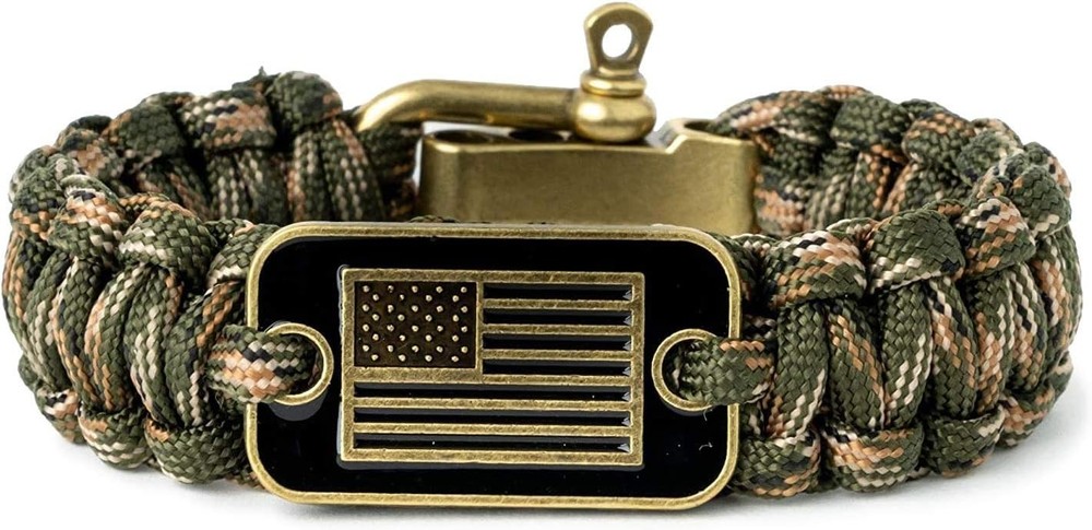 Hero Company Camo Paracord Bracelet – Tactical Survival Bracelet for Men with…