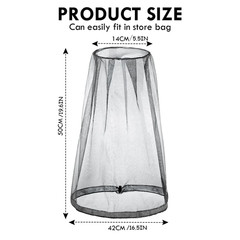 Outdoor Mosquito Head Mesh Nets, Gardening Hat Insect-Proof Hat for Hiking Campi