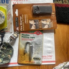 Lot Camping,Car,Hiking,compass, firestarter, snake bite mosquito Light CL5