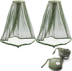 Mosquito Head Net Mesh Face Neck Fly Netting Cover from Bugs Gnats Noseeums Hat-
