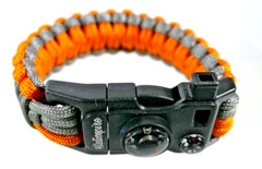 Paracord Survival Bracelet – Compass, Temp, Fire, Whistle, Tools etc