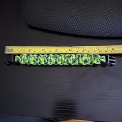 Handmade Paracord Bracelet Green Camo/Black