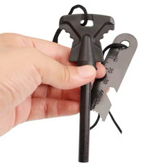 Bushcraft Fire Starter Ferro Rod Flint Steel Striker Camping Survival