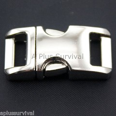 Lot of 5 Metal Curved Top 3/8″ Quick Release Buckle Paracord Survival Bracelets