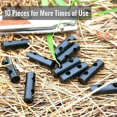 10 Drilled Ferrocerium Rod Flint Fire Starter Survival Bracelet toggle Gear Kits