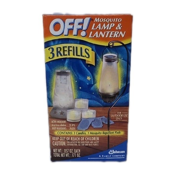 Off! Backyard Mosquito Lamp REFILLS – 3 Repellent Diffuser 3 Candles (one box)