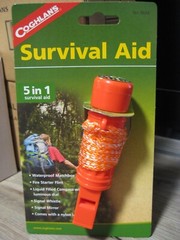 Coghlan’s 5 in 1 Survival Aid – Waterproof Box, Flint, Whistle, Luminous Compass